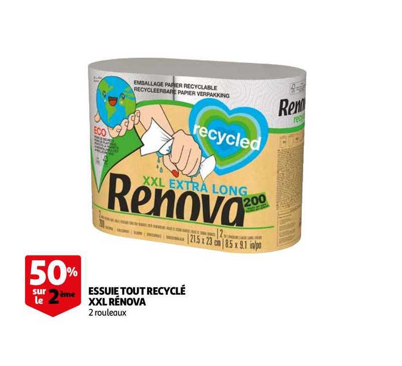 essuie tout recyclé xxl rénova