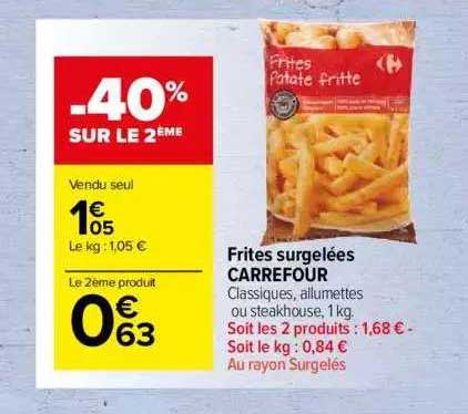 Frites Surgelées Carrefour