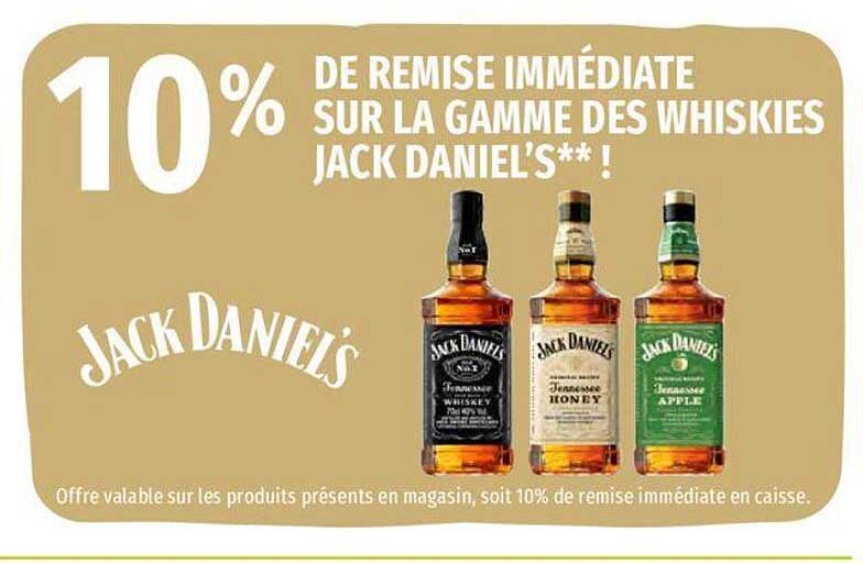 gamme des whiskies jack daniel's