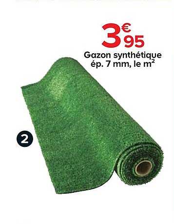 gazon synthétique ép. 7 mm