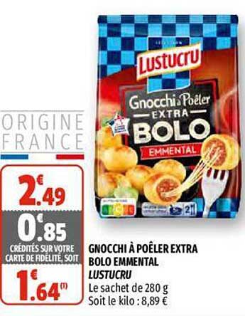gnocchi à poêler extra bolo emmental lustucru