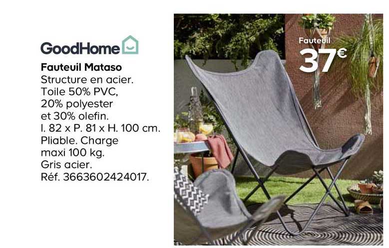 Goodhome Fauteuil Mataso