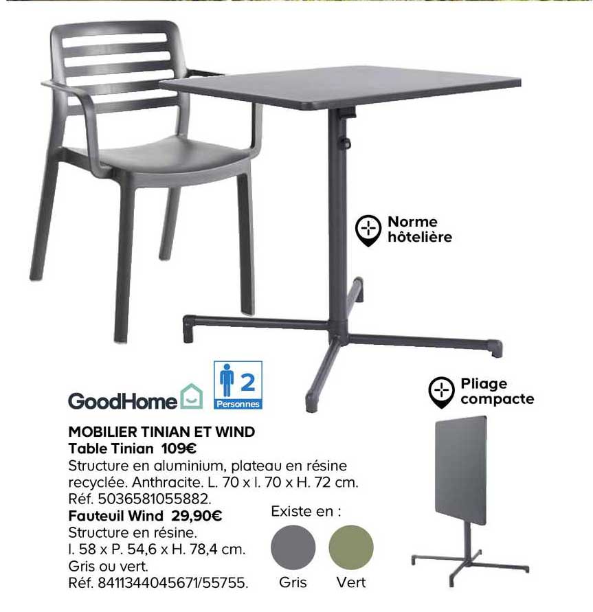 goodhome mobilier tinian et wind