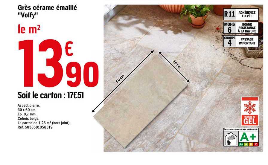 grès cérame émaillé "volfy"
