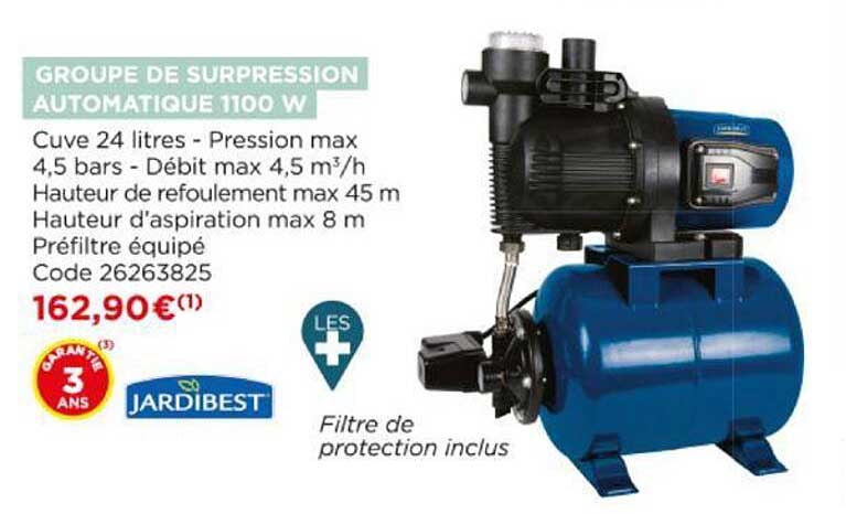 groupe de surpression automatique 1100 w jardibest