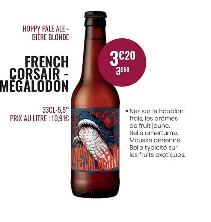 Hoppy Pale Ale - Bière Blonde French Corsair - Megalodon