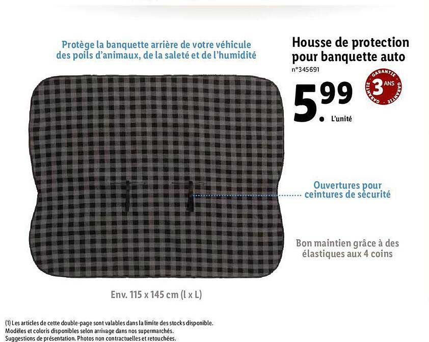 Housse De Protection Pour Banquette Auto