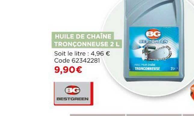 huile de chaîne tronçonneuse 2l bestgreen