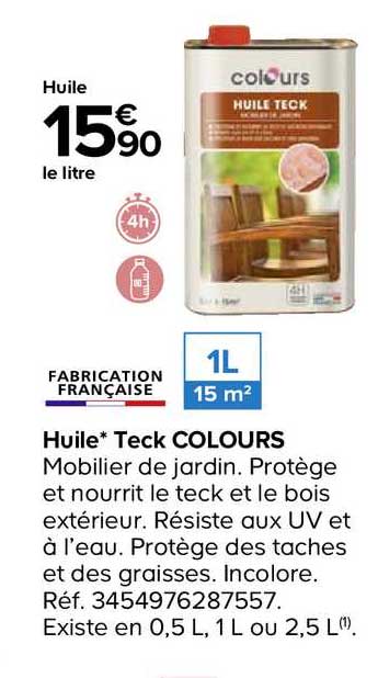 huile teck colours