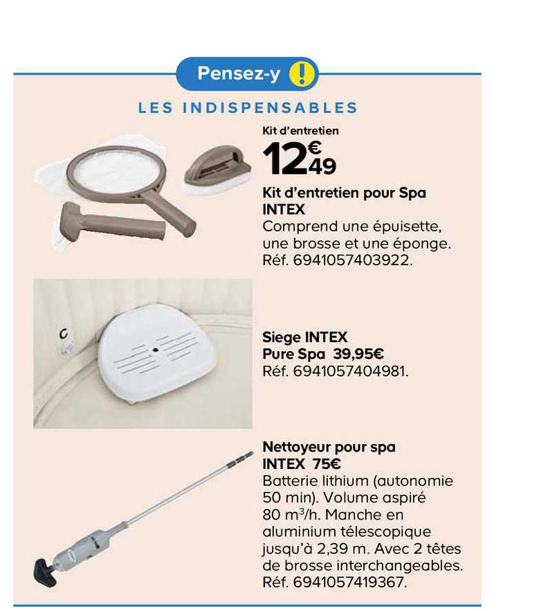 kit d'entretien intex