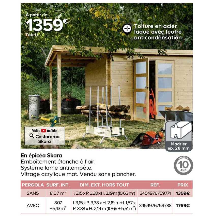 l'abri en épicéa skara