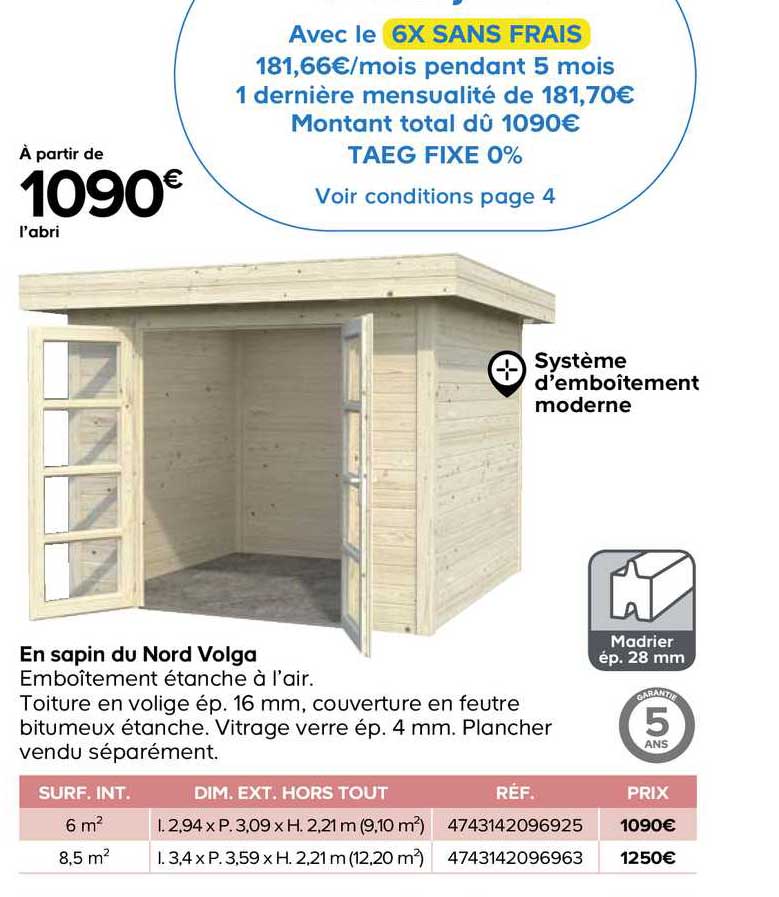 l'abri en sapin du nord volga