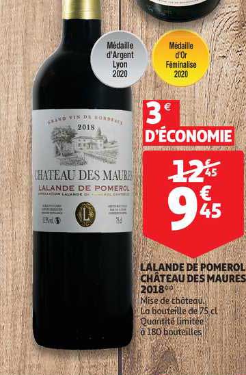 lalande de pomerol château des maures 2018
