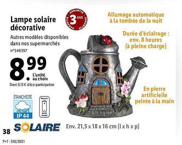 lampe solaire décorative
