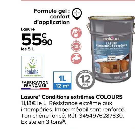 lasure conditions extrêmes colours