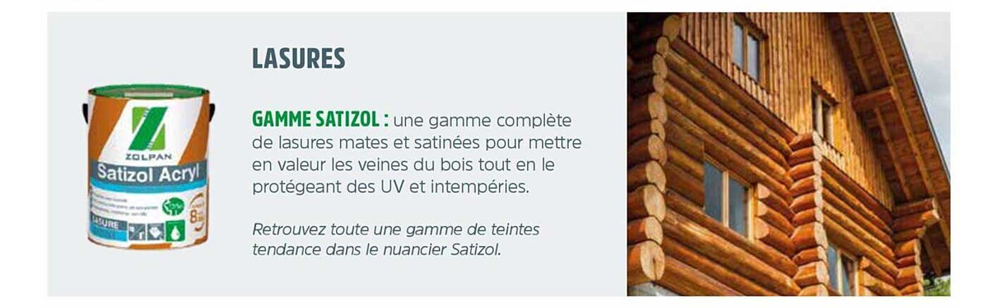 lasures gamme satizol zolpan