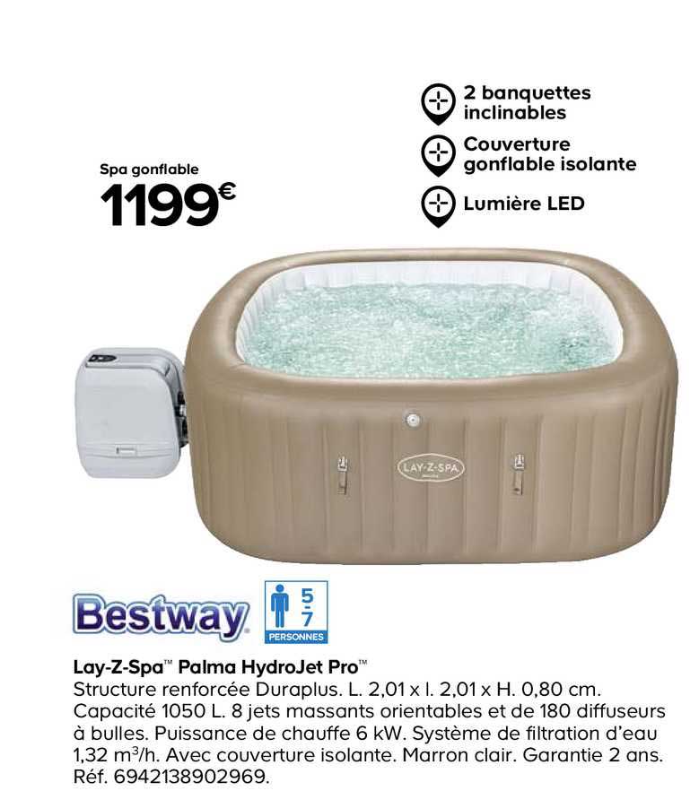 lay z spa palma hydrojet pro bestway