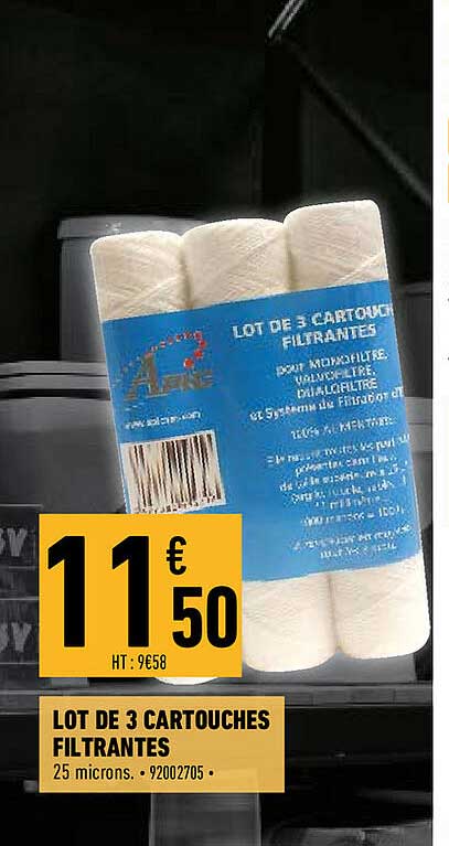 lot de 3 cartouches filtrantes