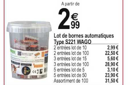 lot de bornes automatiques type s221 wago