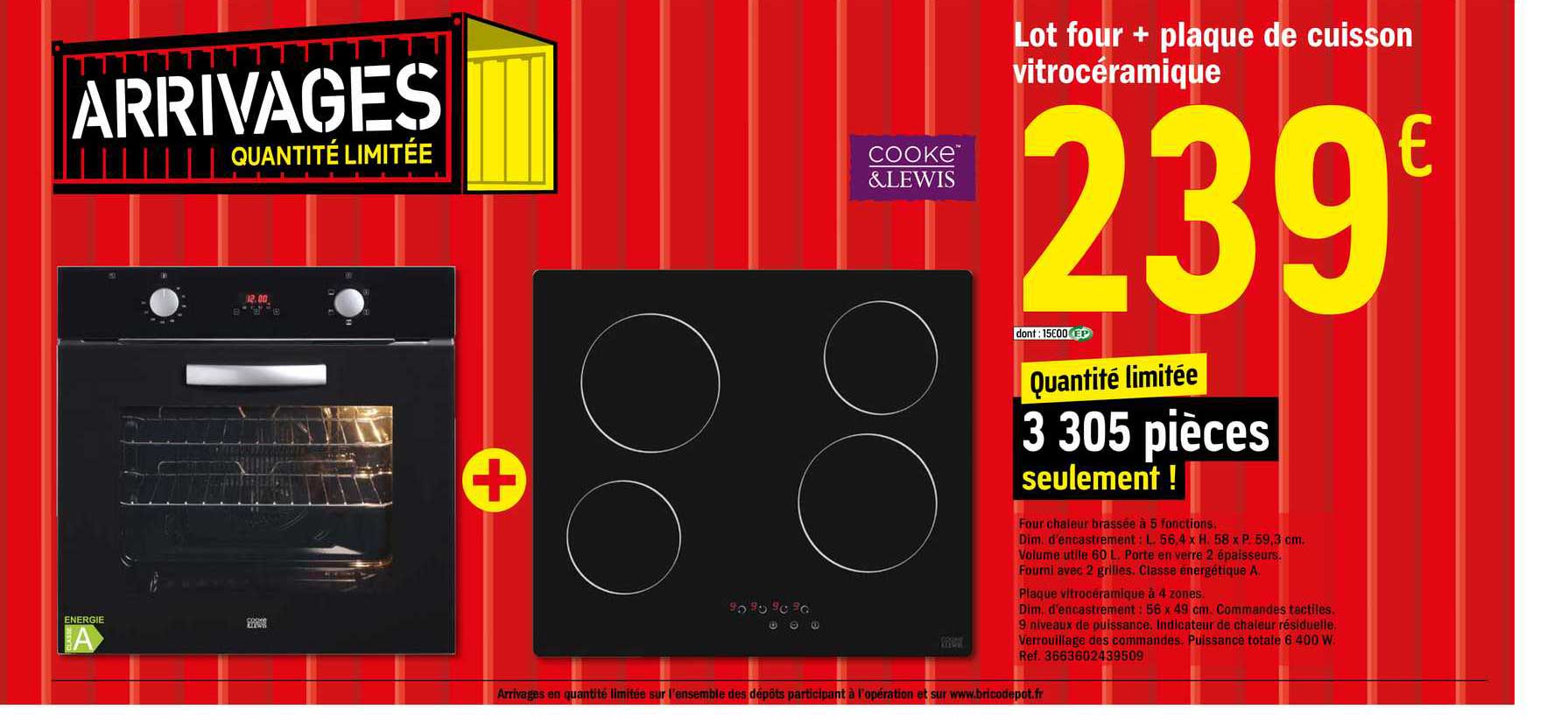 Lot Four + Plaque De Cuisson Vitrocéramique