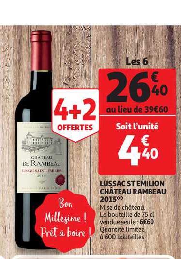 lussac st émilion château rambeau 2015