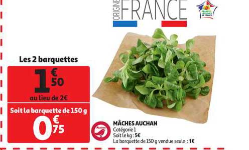 mâches auchan