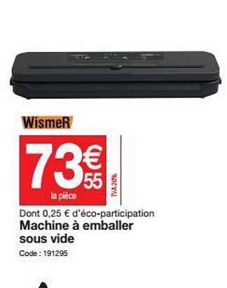 machine à emballer sous vide wismer