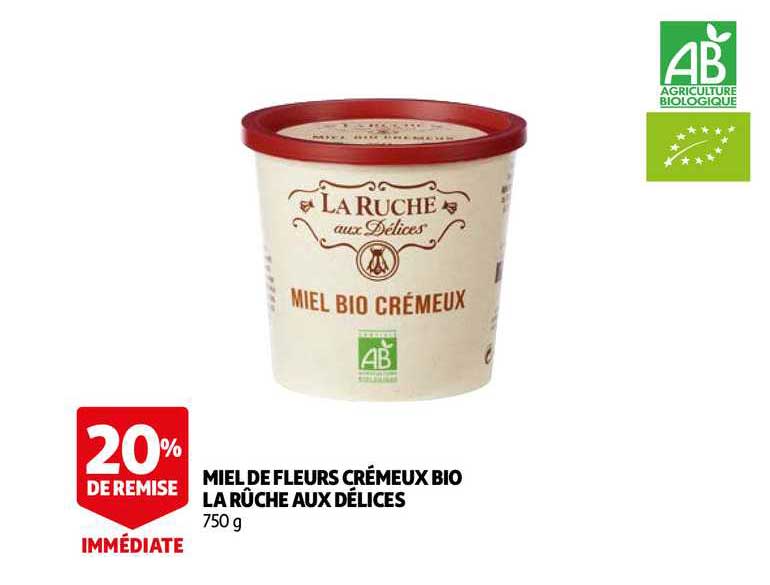 miel de fleurs crémeux bio la rûche aux délices