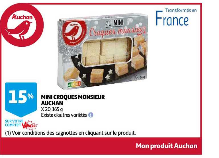 Mini Croques Monsieur Auchan