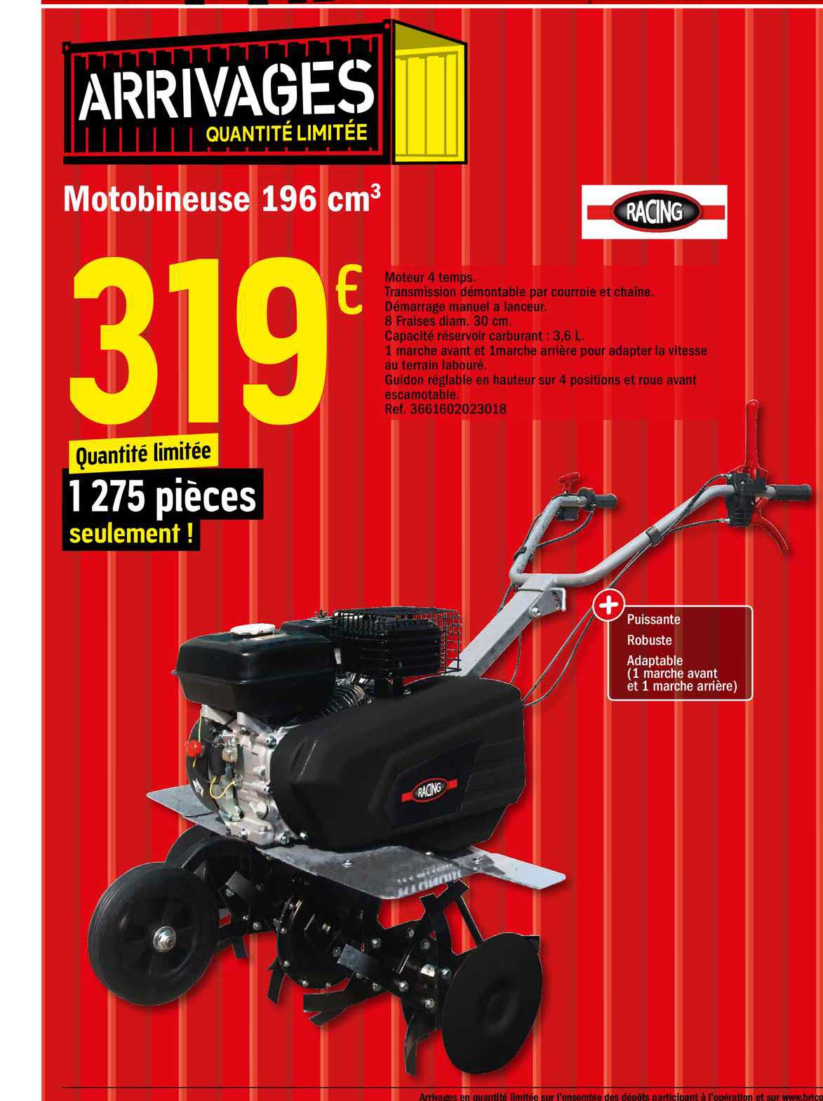 Motobineuse 196 Cm3 Racing