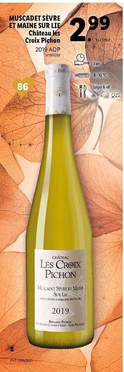 muscadet sèvre et maine sur lie château les croix pichon