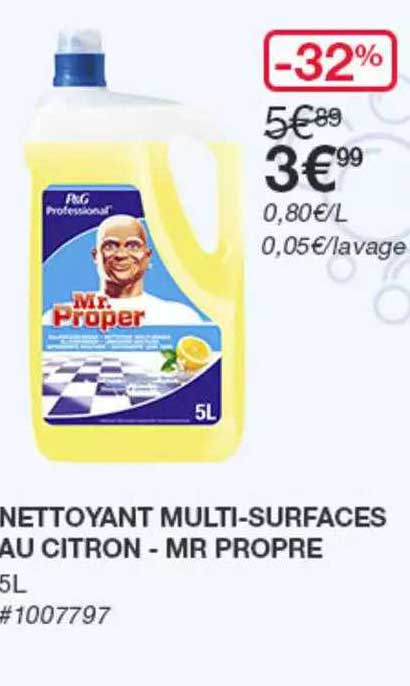 nettoyant multi-surfaces au citron - mr propre