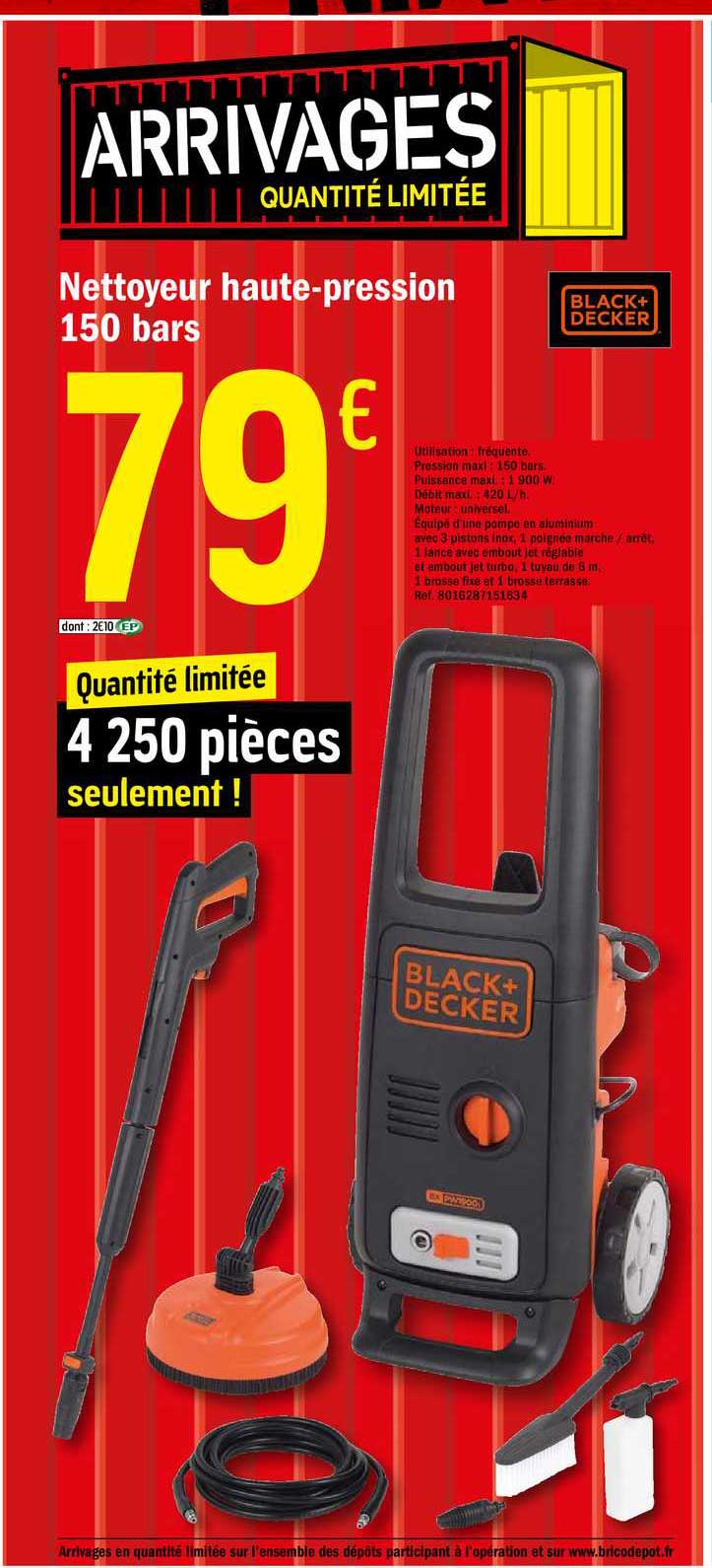 Nettoyeur Haute Pression 150 Bars Black+decker
