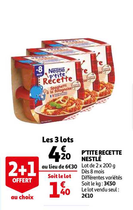 p'tite recette nestlé