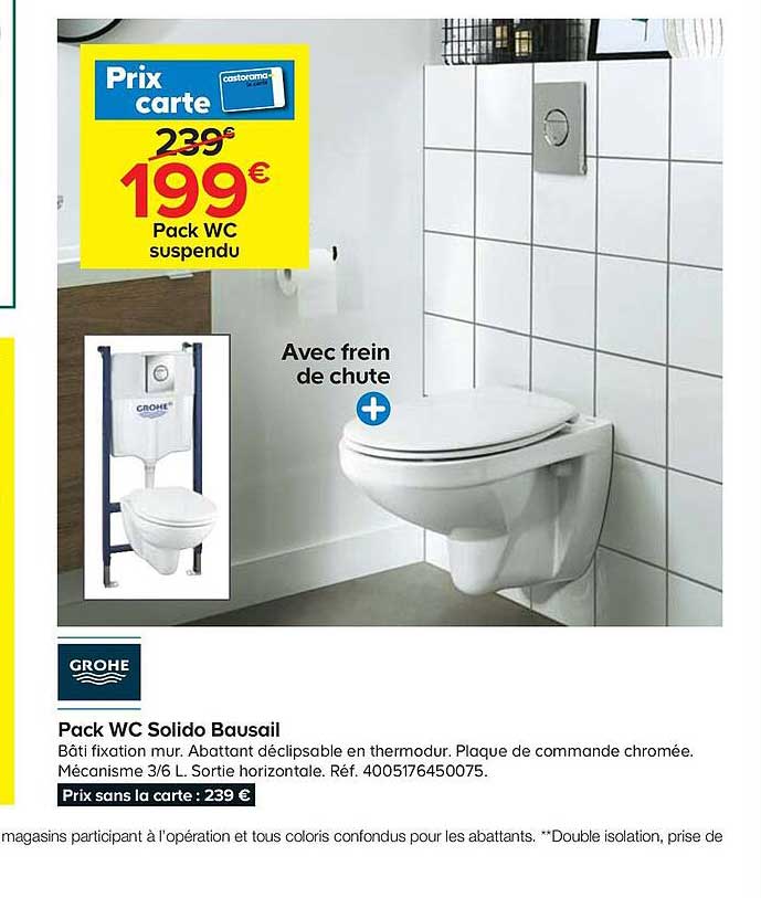 pack wc suspendu pack wc solido bausail grohe