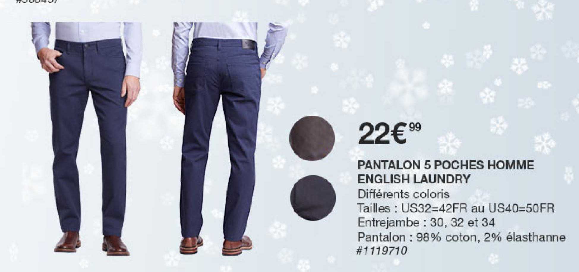 pantalon 5 poches homme english laundry