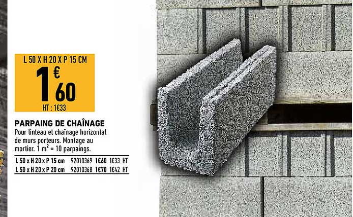 parpaing de chaînage