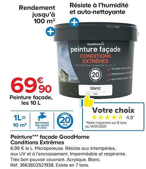 peinture façàde goodhome conditions extrêmes