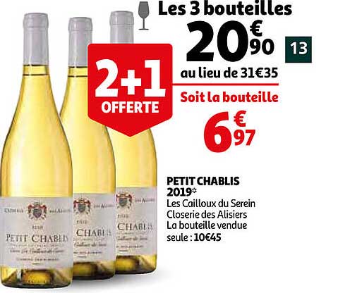 petit chablis 2019 les cailloux du serein