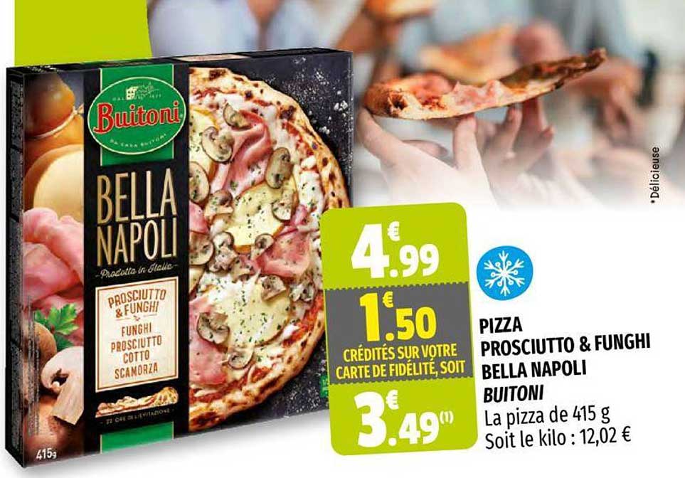 pizza prosciutto & funghi bella napoli buitoni