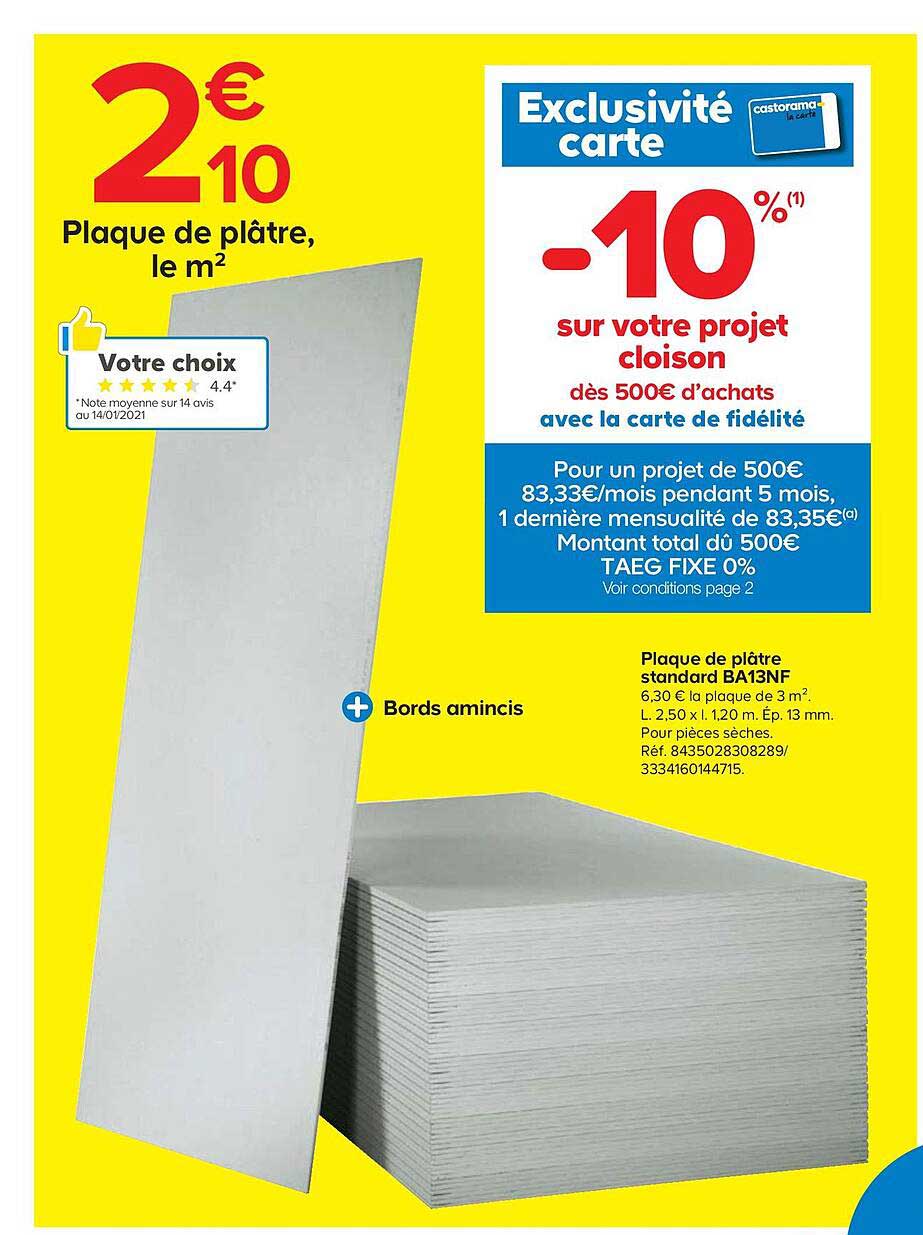 plaque de plâtre le m2 plaque de plâtre standard ba13nf