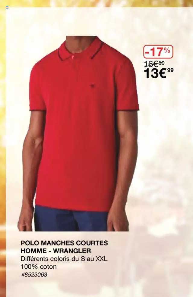 polo manches courtes homme - wrangler