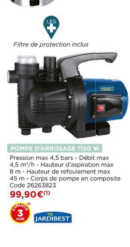 pompe d'arrosage 1100 w jardibest