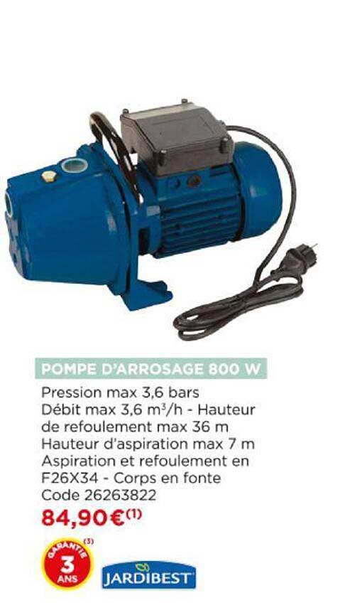 pompe d'arrosage 800 w jardibest