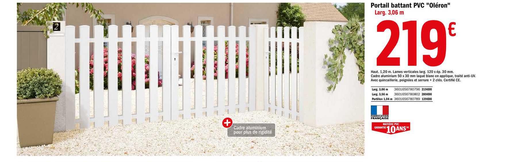 Portail Battant Pvc "oléron "