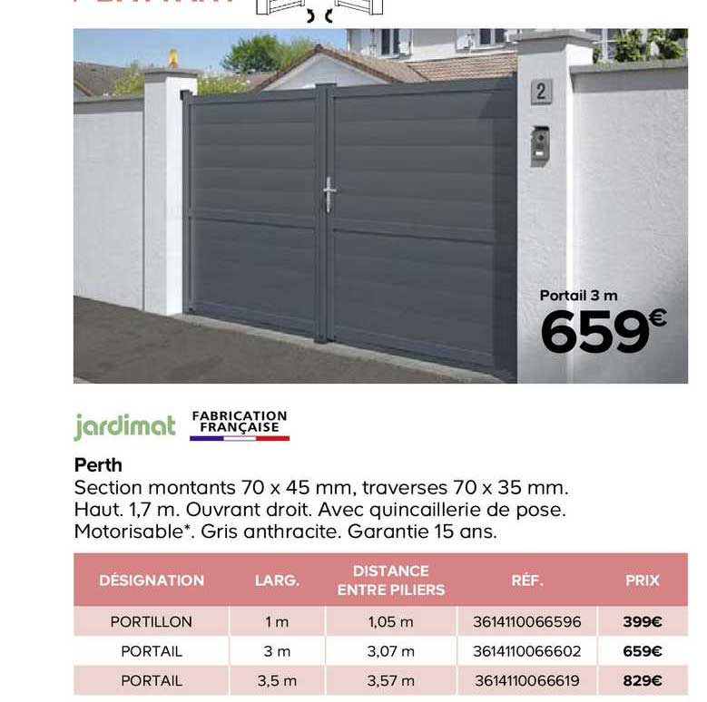 Portail Perth Jardimat