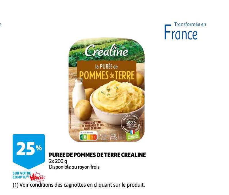 Purée De Pommes De Terre Créaline
