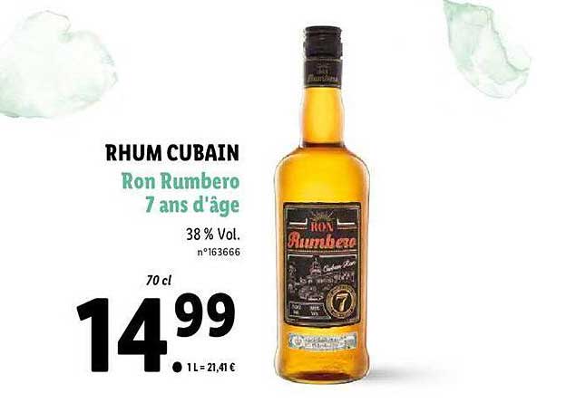 rhum cubain ron rumbero 7 ans d'âge