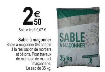 sable à maçonner