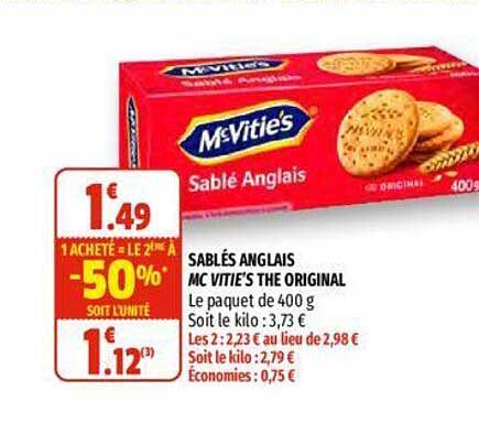 sablés anglais mc vitie's the original